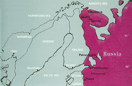 Map of Kola peninsula