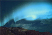 Северное сияние в Хибинах, фото: Вайншенкер, 600x400p, 32kb